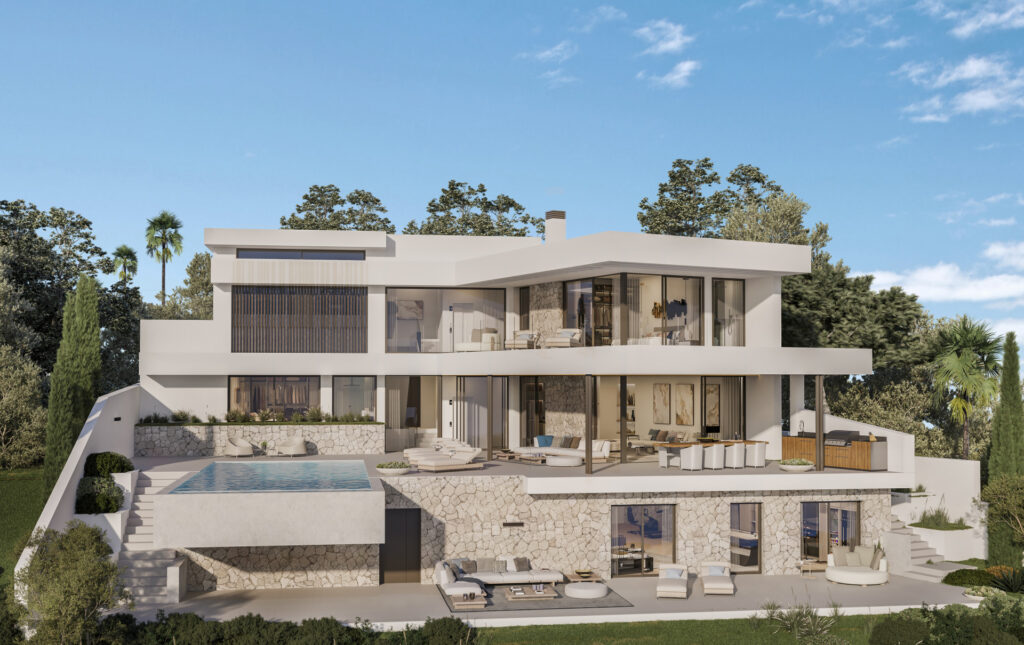 Modern new build villa for sale in Mijas Costa, South Spain In Mijas Costa