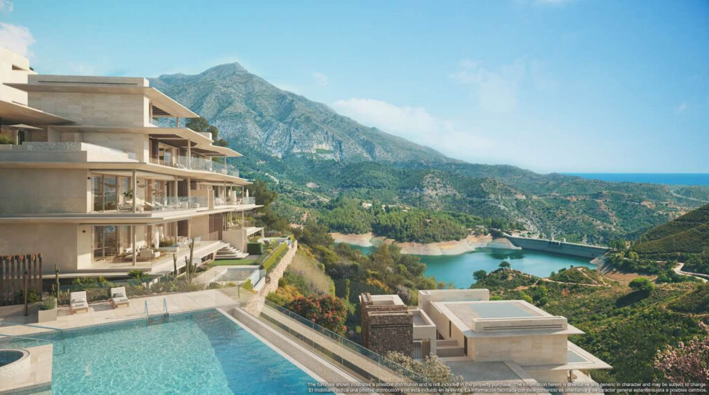 Luxury Hillside Residences with Panoramic Views of Lake Istán In Benahavis