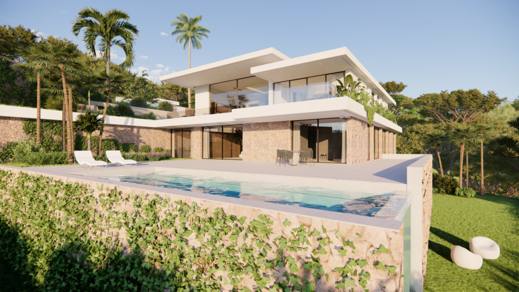 Modern villa with panoramic sea and mountain views in Las Lomas de La Quinta In Lomas de La Quinta