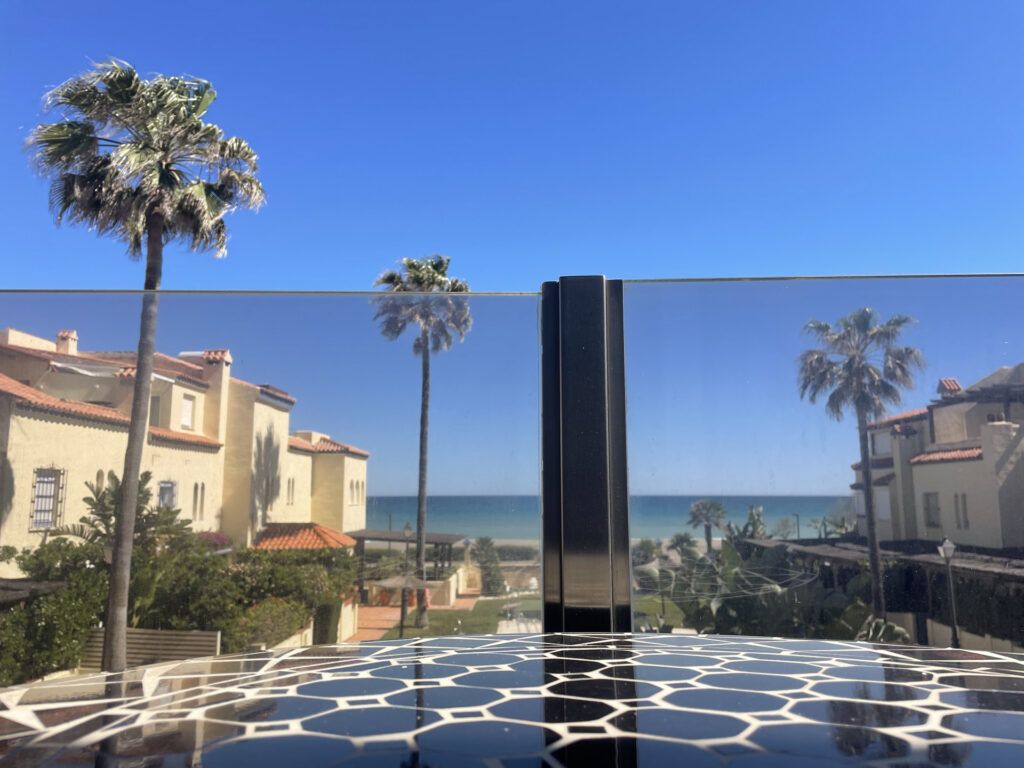 Chic south facing first line beach townhouse located in Casares Costa, Close to Estepona In Marina de Casares